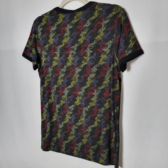 AY GUEY! Mens Mexico Rubber Textured Jaguar Aztec Short Sleeve Graphic Shirt XS - Picture 6 of 11